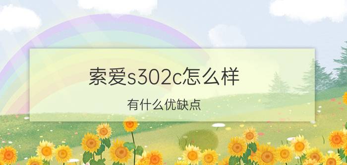 索爱s302c怎么样 有什么优缺点